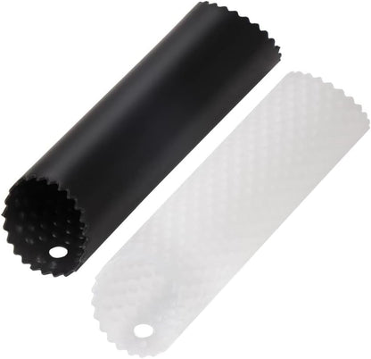 2-Piece Silicone Garlic Peeler Set, Easy-Rolling Type, Practical Kitchen Tool Without Odor (Black, White).