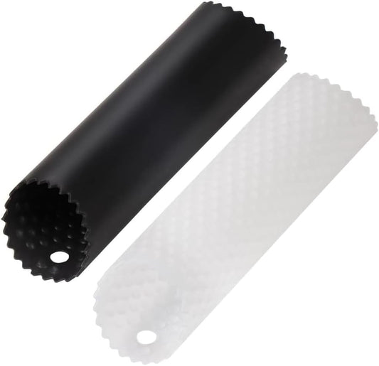 2-Piece Silicone Garlic Peeler Set, Easy-Rolling Type, Practical Kitchen Tool Without Odor (Black, White).