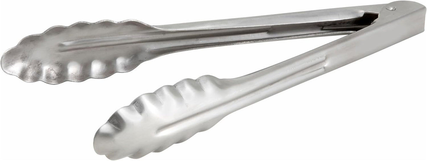 Coiled Spring Extra Heavyweight Stainless Steel Utility Tong, 9-Inch
