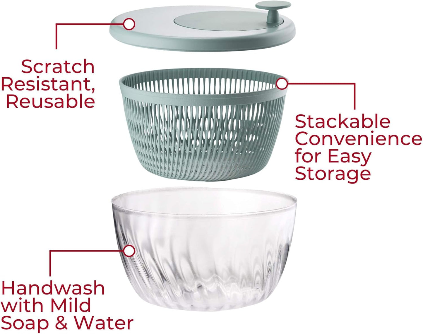 Salad Spinner, Acid Yellow, One Size