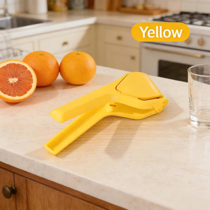 Lemon Squeezer, Effortless Manual Flat Lime Juicer Squeezer, Fold-Flat Citrus Juicer, Hand Citrus Press, Sturdy Flat Manual Lemon Juicer, Suits Lime & Lemon (Yellow)