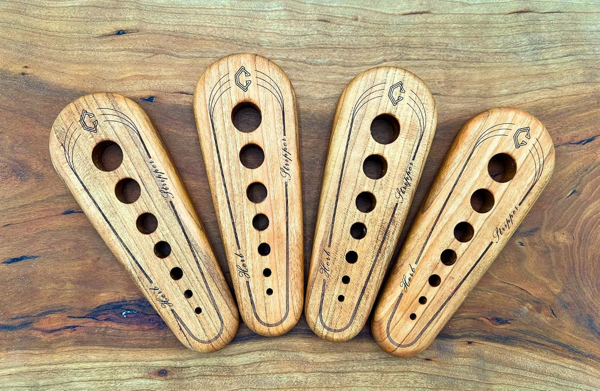 Cherry Hardwood Herb Stripper – Multi-Size Holes for Rosemary, Thyme, Oregano – Artisanal Kitchen Tool from Central Kentucky Woodshop, Food-Safe Finish