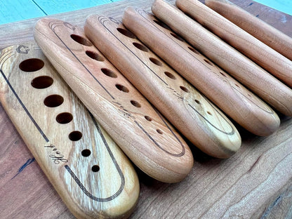 Cherry Hardwood Herb Stripper – Multi-Size Holes for Rosemary, Thyme, Oregano – Artisanal Kitchen Tool from Central Kentucky Woodshop, Food-Safe Finish
