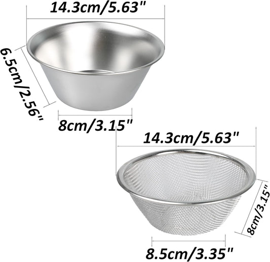 1 Pack Berry Baskets, Mini Strainer Stainless Steel Can Colander, Small Container for Berries/Strawberry/Grape/Cherry