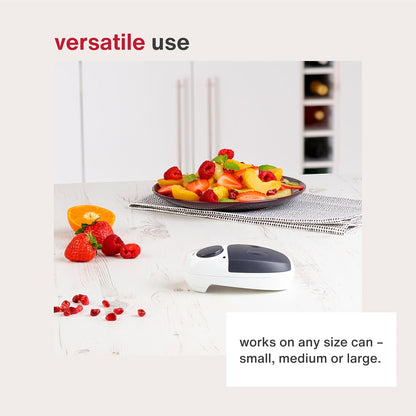 EasiCan Electric Can Opener – One-Touch Automatic Tin Opener with Magnet for Safe Lid Removal – Compact, Hands-Free Design for All Can Sizes – Battery Operated, Easy to Use and Store