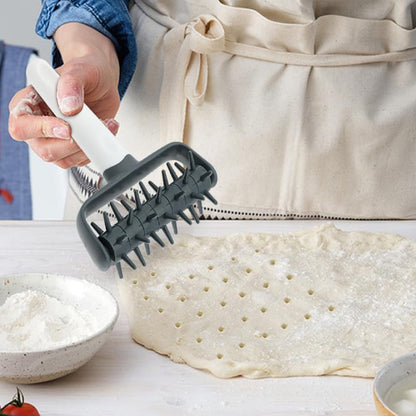 Pizza Dough Docker, Plastic Pizza Roller Spikes Prevents Air Bubbles and Creates a Uniform Crust for Cooking, Pastry Dough Roller for Crackers, Homemade Bread, Cookies