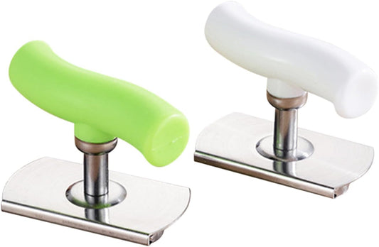 2Pcs Jar Can Opener for Seniors with Arthritis, Bottle Opener for Weak Hands, Kitchen Gadget With Lid Opener Tool, Adjustable Grip Stainless Steel for Opening, Fits 1-4 Inch (Green+White)