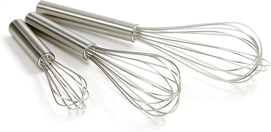 Balloon Wire Whisk Set of 3 Stainless Steel Stir/Mix/Beat 6" /8"/ 10"
