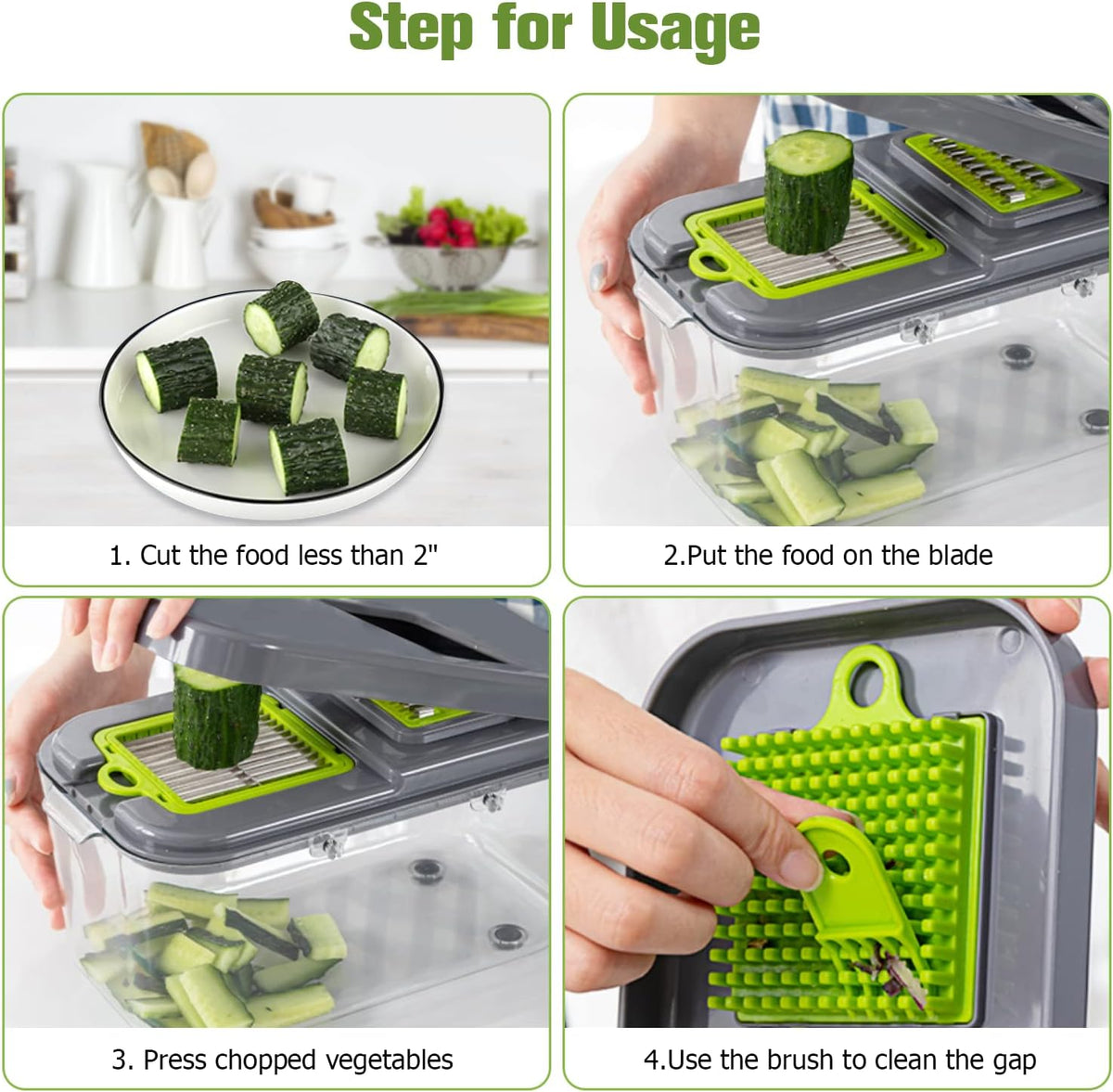New 2022 Vegetable Dicer Onion Chopper, 22 in 1 Food, Fruits Cutter with 14 Stainless Steel Blades, Adjustable Slicer with Drain Rack Storage Container, Kitchen Gadget