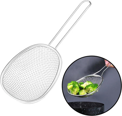 Coarse/Fine Mesh Strainers for Kitchen Stainless Steel Mesh Noodle Strainer Anti Rust Accessories Simple to Clean Stainless Steel Mesh, Coarse Mesh
