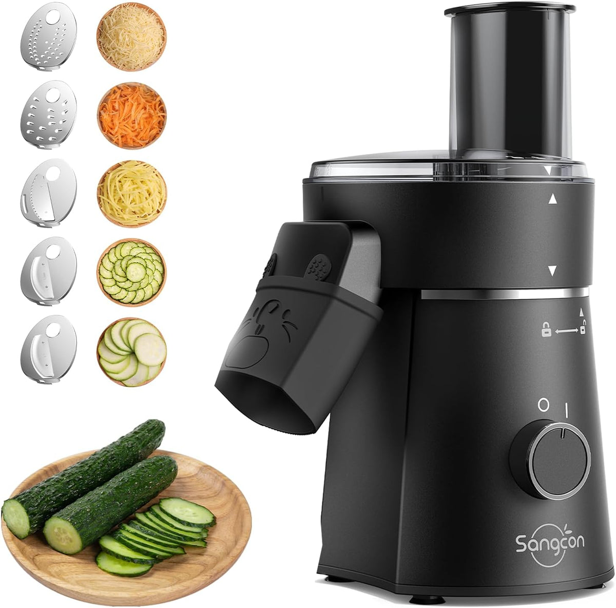 5-in-1 Electric Cheese Grater and Vegetable Slicer for Block Cheese