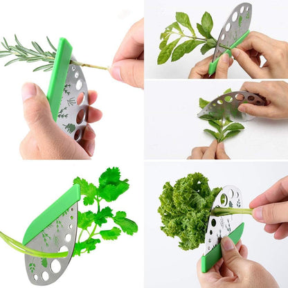 3 Pack Stainless Steel Herb Cutter Stripper, 9 Holes Kitchen Leaf Herb Stripper, 2 in 1 Design Herb Stripper Tool, Herb Leaf Stripping Tool Metal Herb Pealer Remover