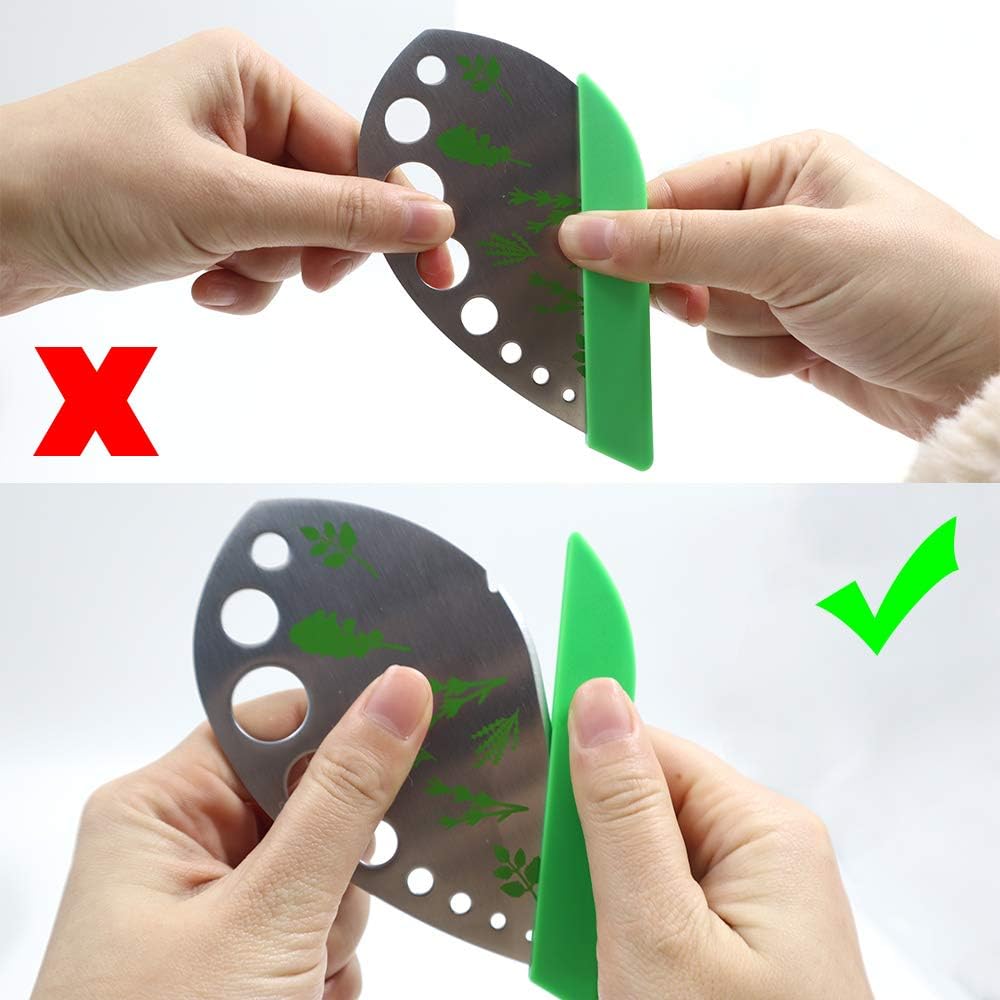 3 Pack Stainless Steel Herb Cutter Stripper, 9 Holes Kitchen Leaf Herb Stripper, 2 in 1 Design Herb Stripper Tool, Herb Leaf Stripping Tool Metal Herb Pealer Remover