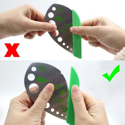 3 Pack Stainless Steel Herb Cutter Stripper, 9 Holes Kitchen Leaf Herb Stripper, 2 in 1 Design Herb Stripper Tool, Herb Leaf Stripping Tool Metal Herb Pealer Remover