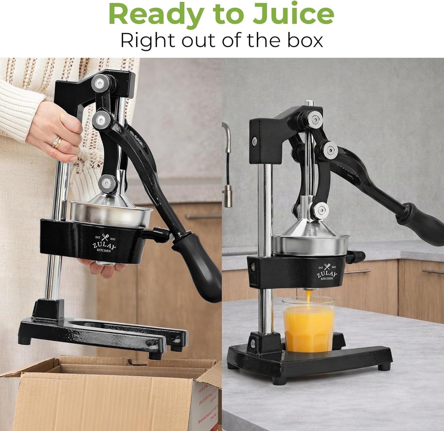 Cast Iron Juicer - Heavy Duty Manual Juicer with Detachable Strainers for Easy Cleaning, Orange Juice Press for Citrus Fruits, Perfect for Bartenders, Juice Lovers & Health Enthusiasts - Colors A