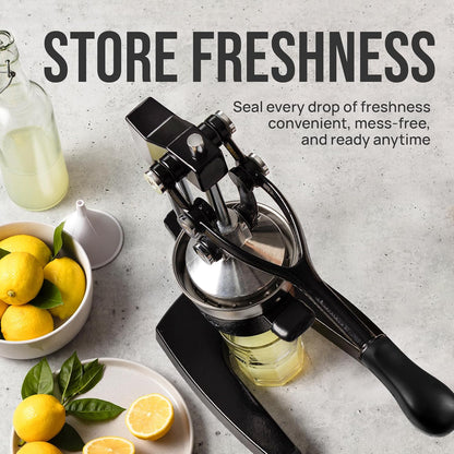 Cast Iron Juicer - Heavy Duty Manual Juicer with Detachable Strainers for Easy Cleaning, Orange Juice Press for Citrus Fruits, Perfect for Bartenders, Juice Lovers & Health Enthusiasts - Colors A