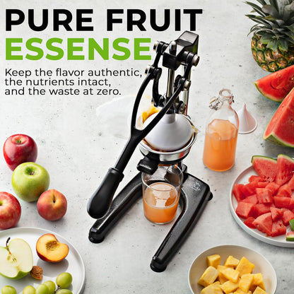 Cast Iron Juicer - Heavy Duty Manual Juicer with Detachable Strainers for Easy Cleaning, Orange Juice Press for Citrus Fruits, Perfect for Bartenders, Juice Lovers & Health Enthusiasts - Colors A