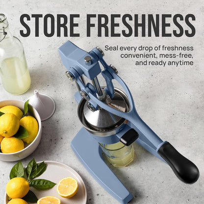 Cast Iron Juicer - Heavy Duty Manual Juicer with Detachable Strainers for Easy Cleaning, Orange Juice Press for Citrus Fruits, Perfect for Bartenders, Juice Lovers & Health Enthusiasts - Colors A