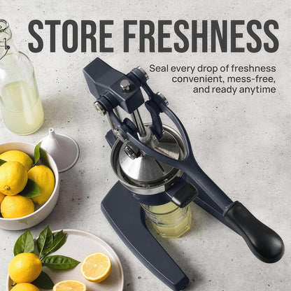 Cast Iron Juicer - Heavy Duty Manual Juicer with Detachable Strainers for Easy Cleaning, Orange Juice Press for Citrus Fruits, Perfect for Bartenders, Juice Lovers & Health Enthusiasts - Colors A