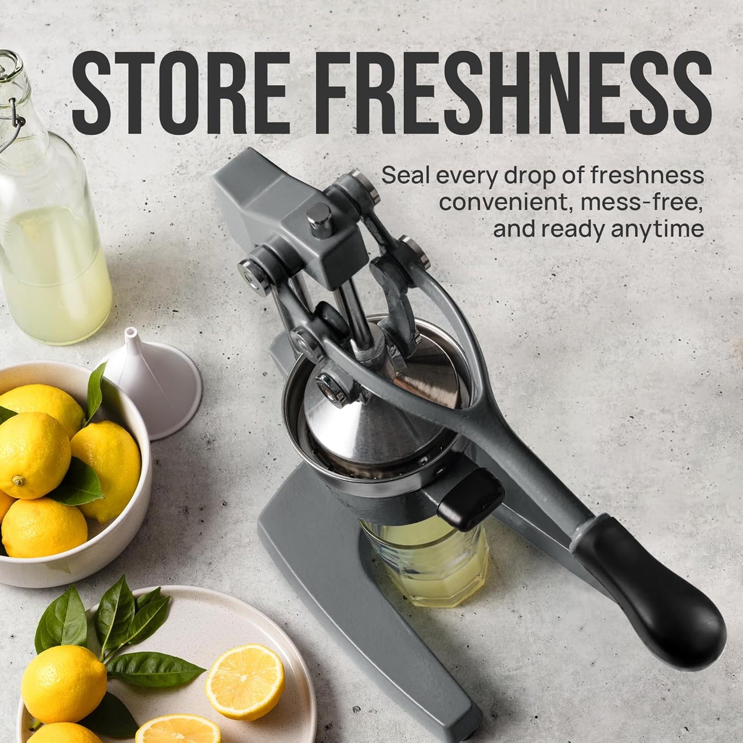 Cast Iron Juicer - Heavy Duty Manual Juicer with Detachable Strainers for Easy Cleaning, Orange Juice Press for Citrus Fruits, Perfect for Bartenders, Juice Lovers & Health Enthusiasts - Colors A