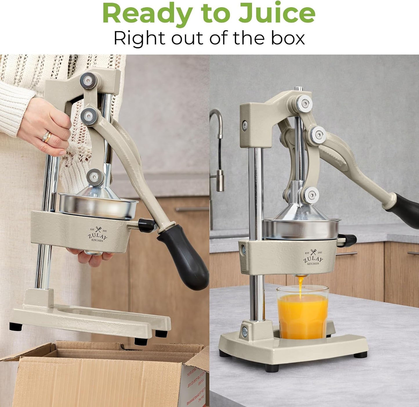 Cast Iron Juicer - Heavy Duty Manual Juicer with Detachable Strainers for Easy Cleaning, Orange Juice Press for Citrus Fruits, Perfect for Bartenders, Juice Lovers & Health Enthusiasts - Colors A