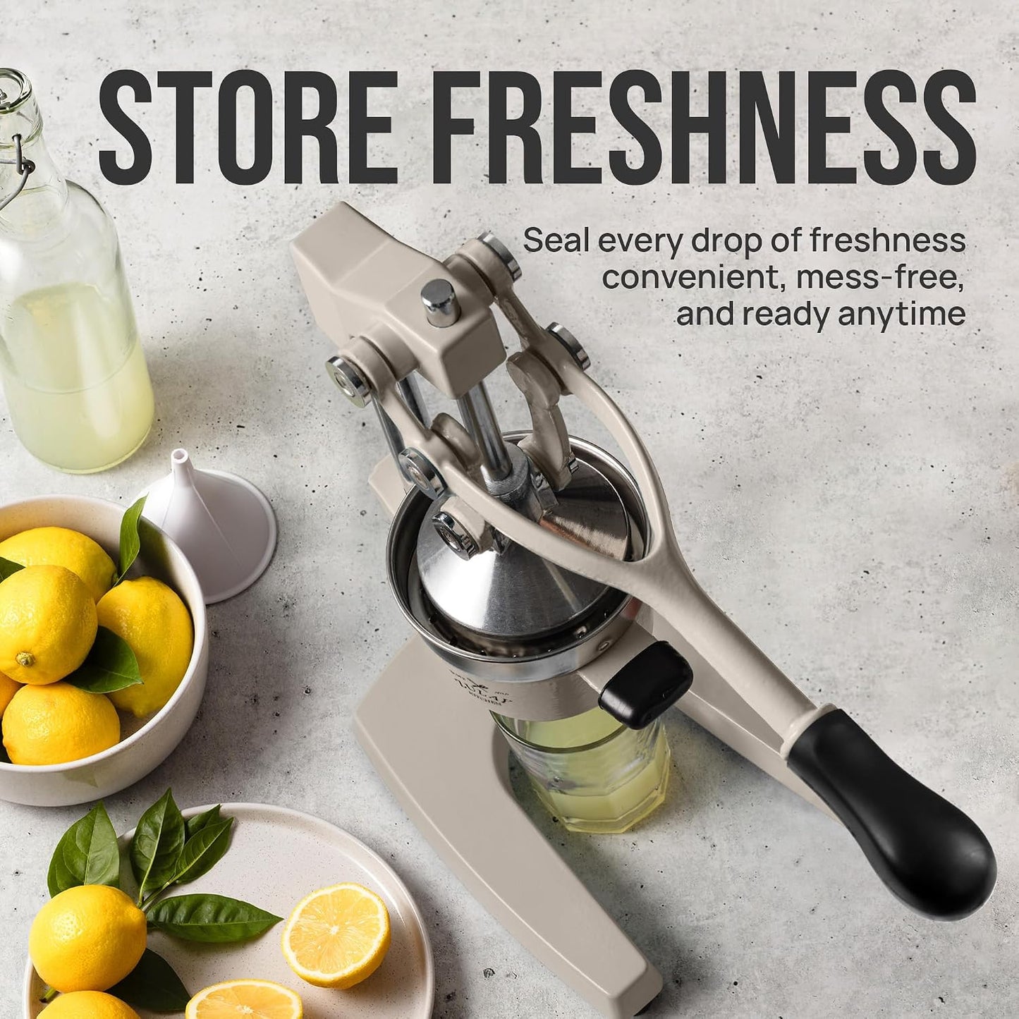 Cast Iron Juicer - Heavy Duty Manual Juicer with Detachable Strainers for Easy Cleaning, Orange Juice Press for Citrus Fruits, Perfect for Bartenders, Juice Lovers & Health Enthusiasts - Colors A