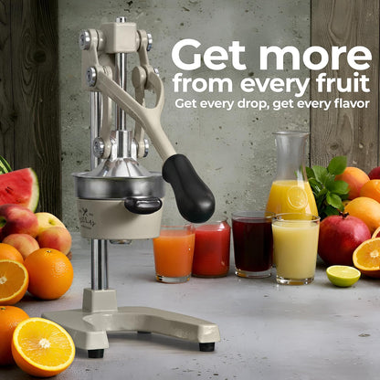 Cast Iron Juicer - Heavy Duty Manual Juicer with Detachable Strainers for Easy Cleaning, Orange Juice Press for Citrus Fruits, Perfect for Bartenders, Juice Lovers & Health Enthusiasts - Colors A
