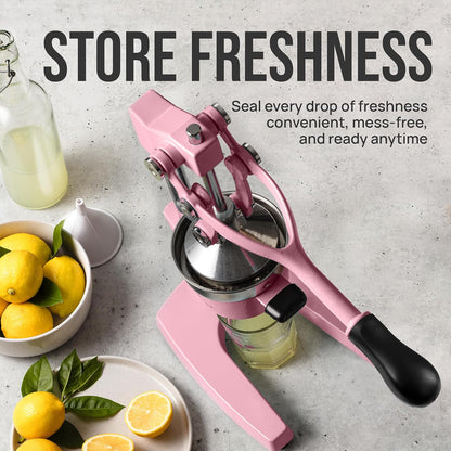Cast Iron Juicer - Heavy Duty Manual Juicer with Detachable Strainers for Easy Cleaning, Orange Juice Press for Citrus Fruits, Perfect for Bartenders, Juice Lovers & Health Enthusiasts - Colors A