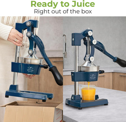 Cast Iron Juicer - Heavy Duty Manual Juicer with Detachable Strainers for Easy Cleaning, Orange Juice Press for Citrus Fruits, Perfect for Bartenders, Juice Lovers & Health Enthusiasts - Colors A