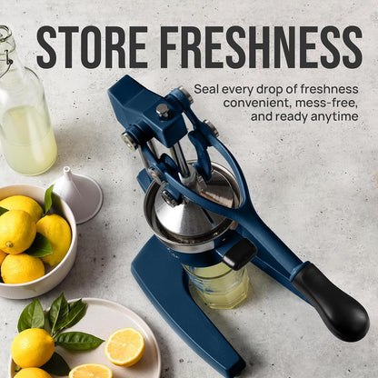 Cast Iron Juicer - Heavy Duty Manual Juicer with Detachable Strainers for Easy Cleaning, Orange Juice Press for Citrus Fruits, Perfect for Bartenders, Juice Lovers & Health Enthusiasts - Colors A