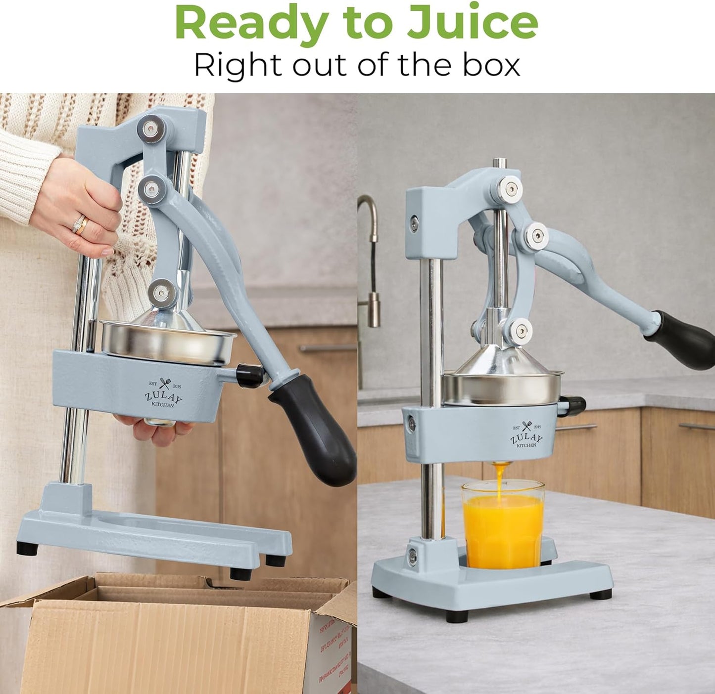 Cast Iron Juicer - Heavy Duty Manual Juicer with Detachable Strainers for Easy Cleaning, Orange Juice Press for Citrus Fruits, Perfect for Bartenders, Juice Lovers & Health Enthusiasts - Colors A
