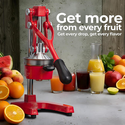 Cast Iron Juicer - Heavy Duty Manual Juicer with Detachable Strainers for Easy Cleaning, Orange Juice Press for Citrus Fruits, Perfect for Bartenders, Juice Lovers & Health Enthusiasts - Colors A