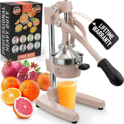 Cast Iron Juicer - Heavy Duty Manual Juicer with Detachable Strainers for Easy Cleaning, Orange Juice Press for Citrus Fruits, Perfect for Bartenders, Juice Lovers & Health Enthusiasts - Colors A