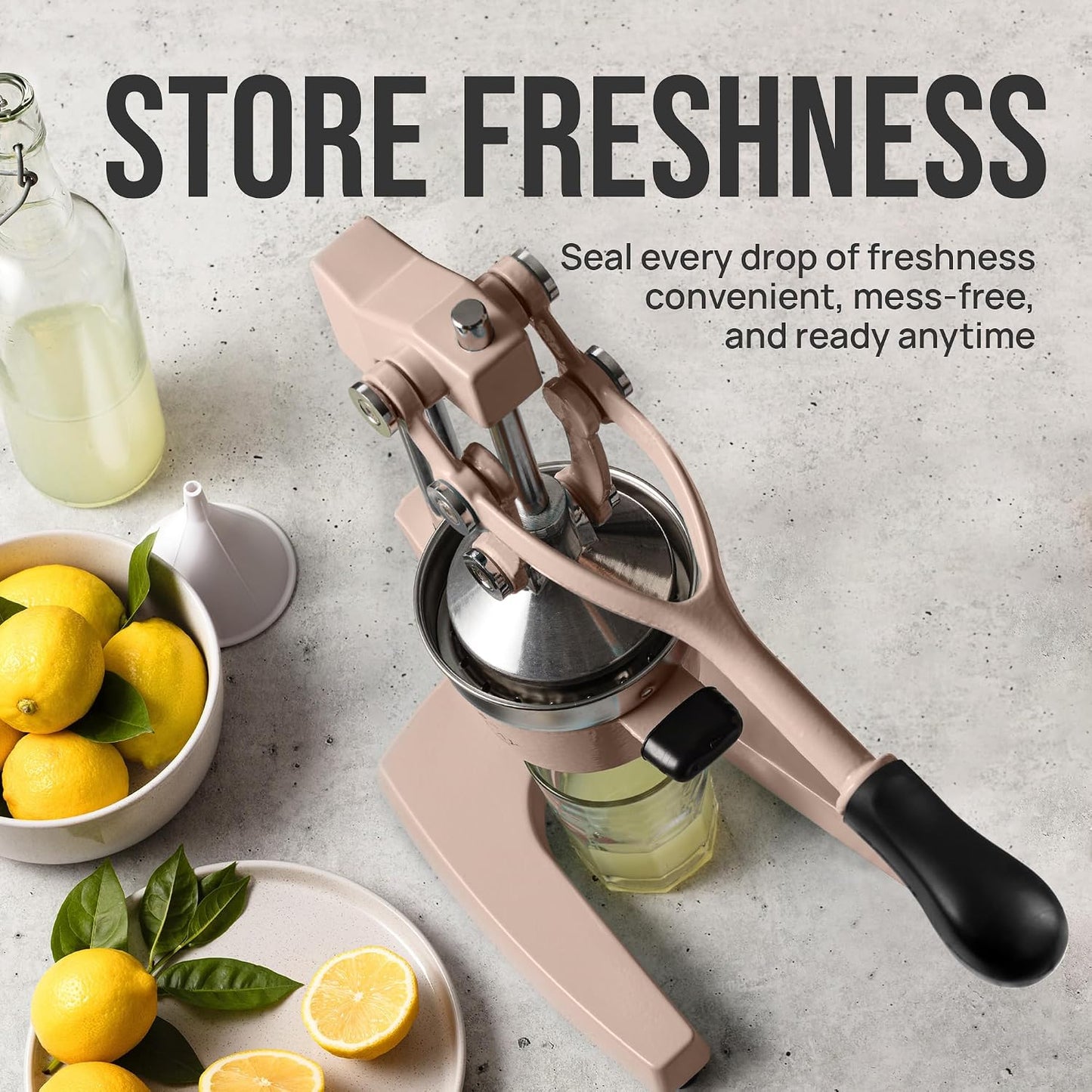 Cast Iron Juicer - Heavy Duty Manual Juicer with Detachable Strainers for Easy Cleaning, Orange Juice Press for Citrus Fruits, Perfect for Bartenders, Juice Lovers & Health Enthusiasts - Colors A