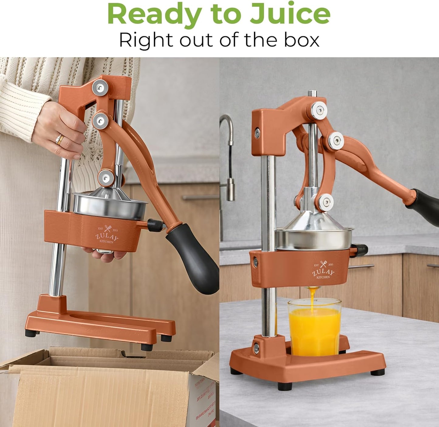 Cast Iron Juicer - Heavy Duty Manual Juicer with Detachable Strainers for Easy Cleaning, Orange Juice Press for Citrus Fruits, Perfect for Bartenders, Juice Lovers & Health Enthusiasts - Colors A
