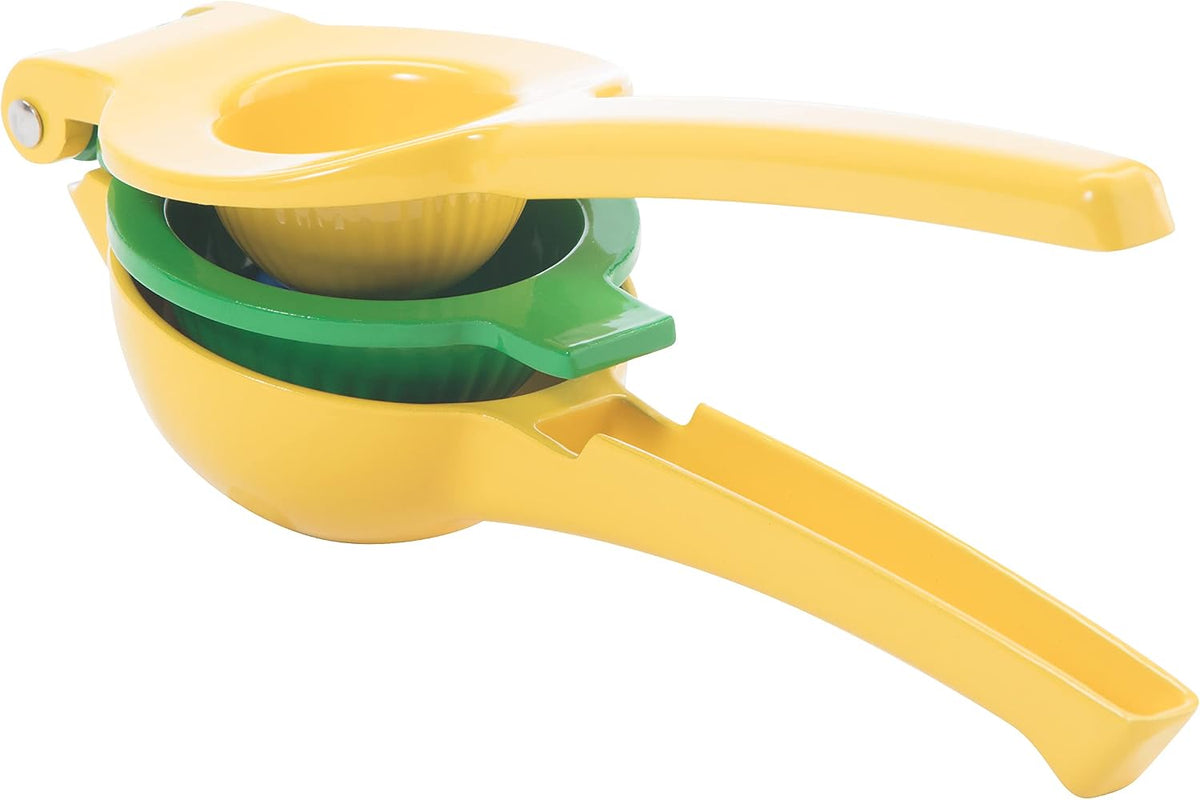 Combo Citrus Press- Aluminum Manual Citrus Juicer w/Non-Stick Coating, Ideal Hand Juicer, this Citrus Squeezer is a Great Addition to Your Kitchen Accessories, Yellow