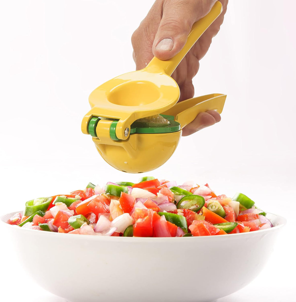 Combo Citrus Press- Aluminum Manual Citrus Juicer w/Non-Stick Coating, Ideal Hand Juicer, this Citrus Squeezer is a Great Addition to Your Kitchen Accessories, Yellow