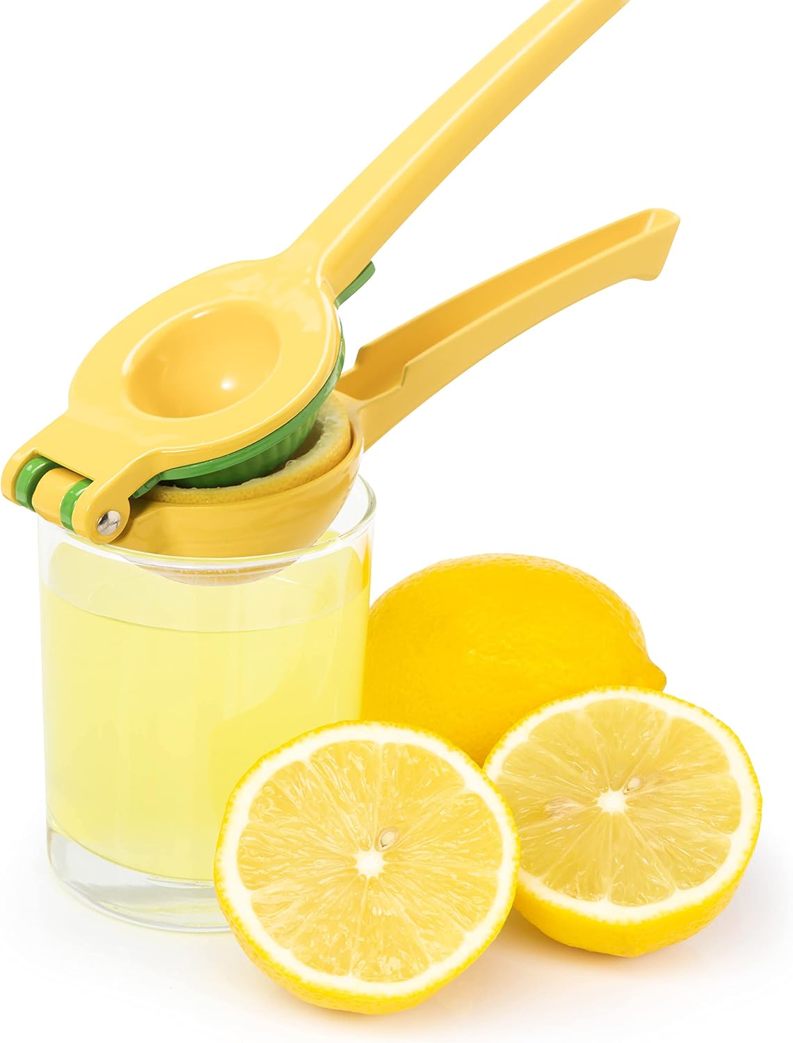 Combo Citrus Press- Aluminum Manual Citrus Juicer w/Non-Stick Coating, Ideal Hand Juicer, this Citrus Squeezer is a Great Addition to Your Kitchen Accessories, Yellow