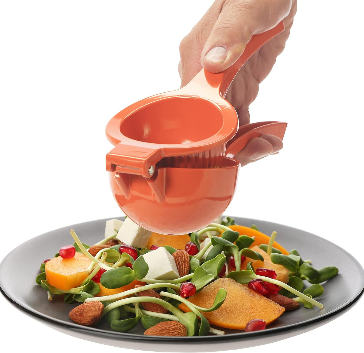 Combo Citrus Press- Aluminum Manual Citrus Juicer w/Non-Stick Coating, Ideal Hand Juicer, this Citrus Squeezer is a Great Addition to Your Kitchen Accessories, Yellow