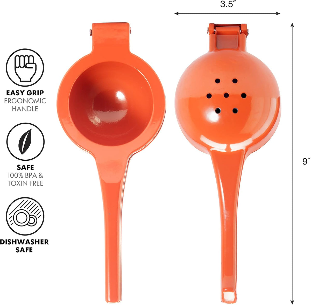 Combo Citrus Press- Aluminum Manual Citrus Juicer w/Non-Stick Coating, Ideal Hand Juicer, this Citrus Squeezer is a Great Addition to Your Kitchen Accessories, Yellow