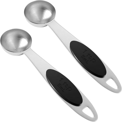 1PCS 1Tbsp Magnetic Measuring Spoon,Made of 18/8 (304) Stainless Steel | Accurate Measurement, Stackable, Food- Grade, Dishwasher-Safe, Metal Kitchen Gadgets Essentials