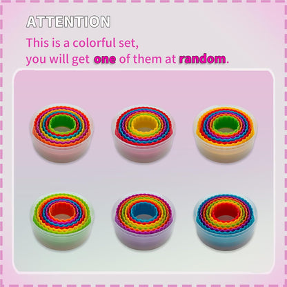 Cookie Cutter Set - 6 PCS Perfect for Baking Unique Flower, Round, and Circle Cookies