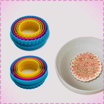 Cookie Cutter Set - 6 PCS Perfect for Baking Unique Flower, Round, and Circle Cookies