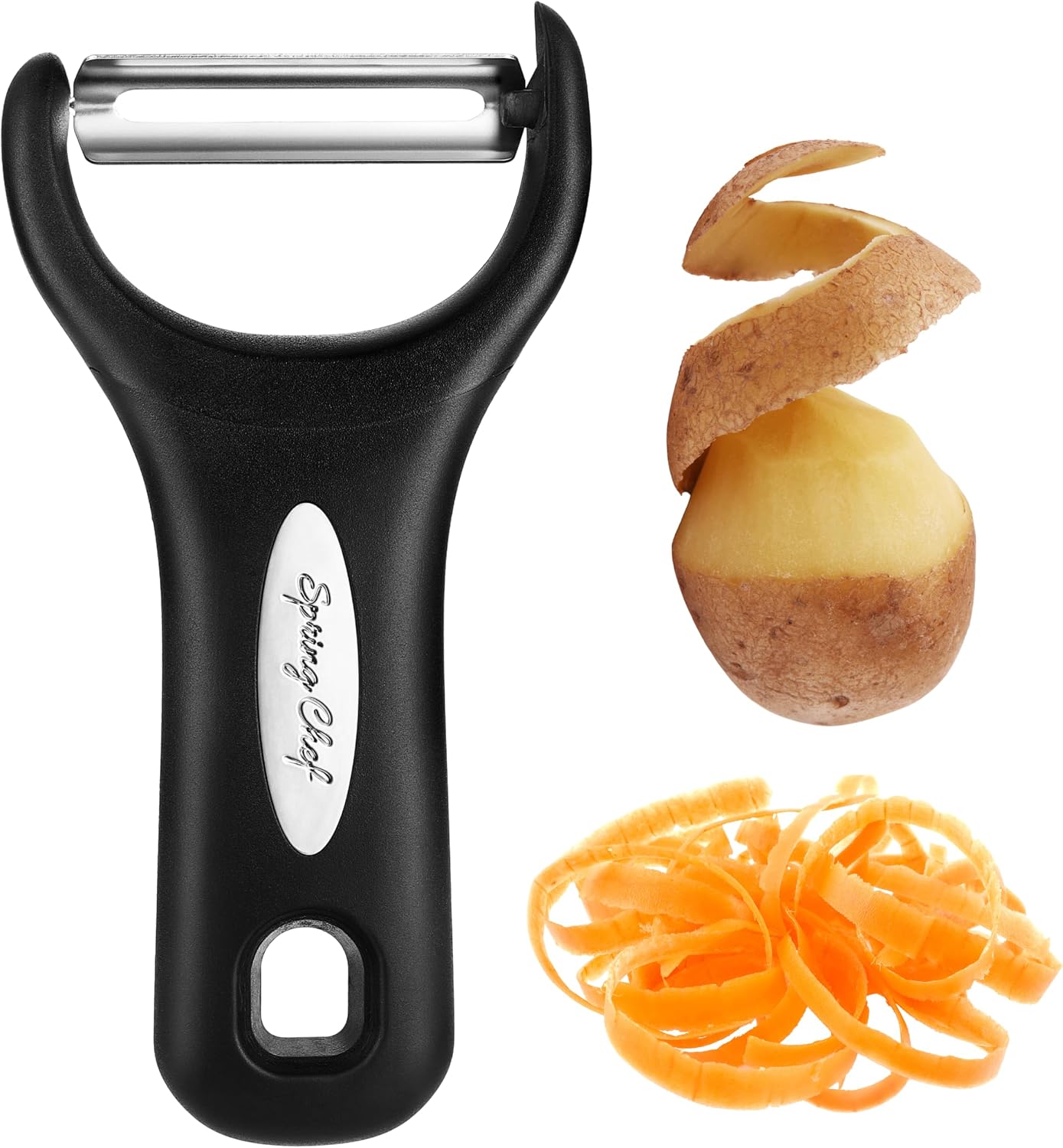 3pcs Vegetable Peelers for Kitchen, Swivel, Y & Julienne Peeler | Premium Stainless Steel Potato Peelers with Soft Grip Handles, Ultra Sharp Blades for Fruits, Veggies, Apples, Carrots