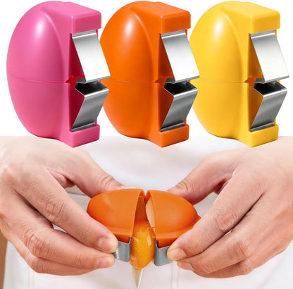 Egg Shell Opener 3 Pack, 2026 Upgraded Egg Cracker Tool for Raw Eggs | Stainless Steel Egg Topper Cutter, Egg Separator & Egg Peeler Kitchen Gadget for Home Cooking Baking