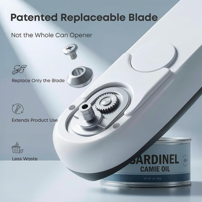 Electric Can Opener, Rechargeable Automatic Smooth Edge,One-Touch Auto Stop