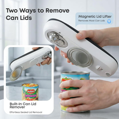 Electric Can Opener, Rechargeable Automatic Smooth Edge,One-Touch Auto Stop