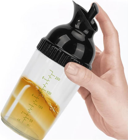 200ML Salad Dressing Shaker, BPA Free Leak Proof Bottle(Black)