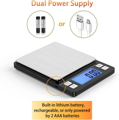 0.01g Small Digital Gram Scale, Upgraded 1kg Jewelry Scale