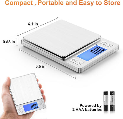 0.01g Small Digital Gram Scale, Upgraded 1kg Jewelry Scale